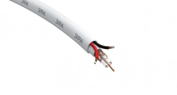 КВК-В-2+2x0,75 (Simple KL-0.75-PVC) кабель, бухта 200 метров, белый ЭРА