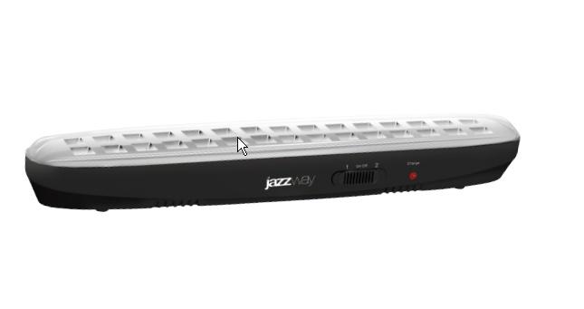 Светильник аварийный Jazzway Accu91-L30B 30 LED  328х51х45 черный DC постоянный