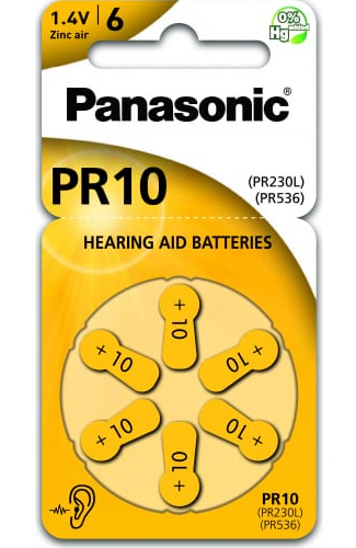 Элемент питания Panasonic PR-230 H (ZA10) 1.4В BP6 слуховые